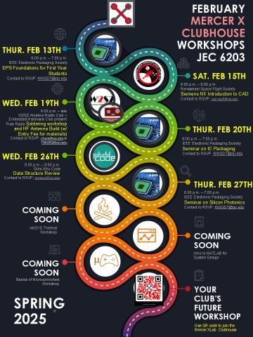 Mercer X February Clubhouse Workshops and Seminars