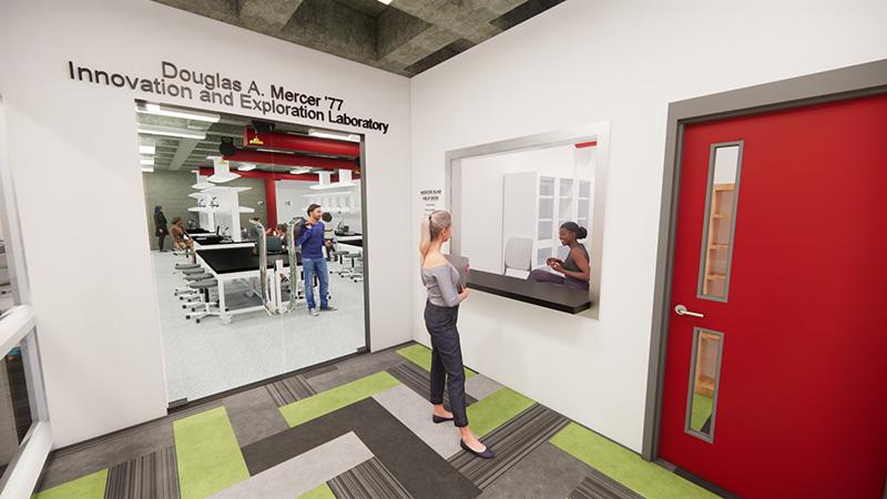 Mercer Xlab renderging of checkin area