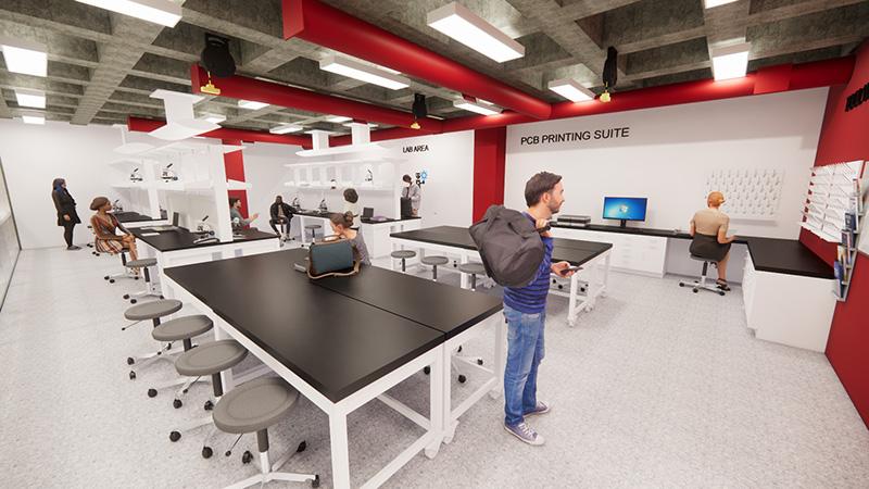 Mercer XLab rendering of group project space