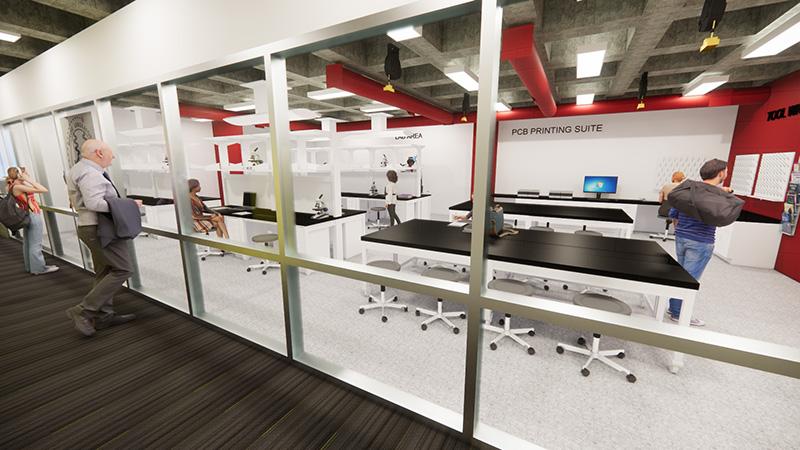 Mercer Xlab rendering of project area viewed from outside