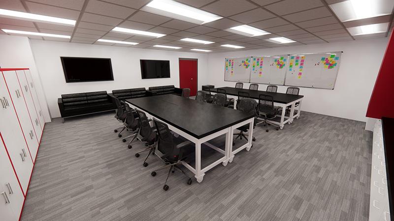 Mercer Xlab rendering of a group project space